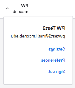 一旦帐户名称弹出激活，您将在一个列表中看到三个链接. Settings是此列表中的第一个链接.